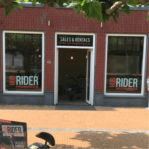 Raambestickering RubRider Groningen