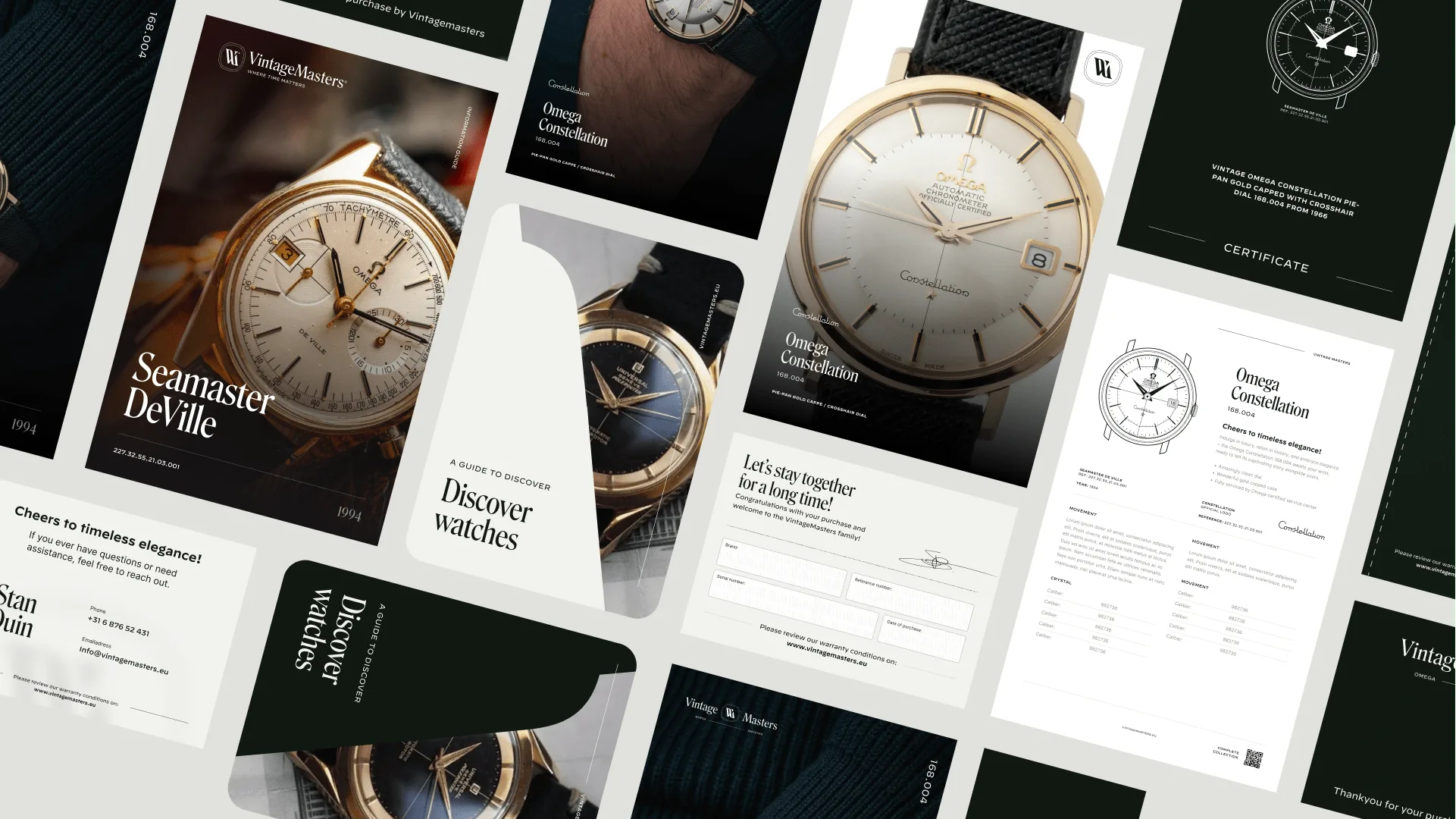 Een klassiek horloge van de Vectorwatches collectie, met een hoogwaardige afwerking van VintageMasters.  
