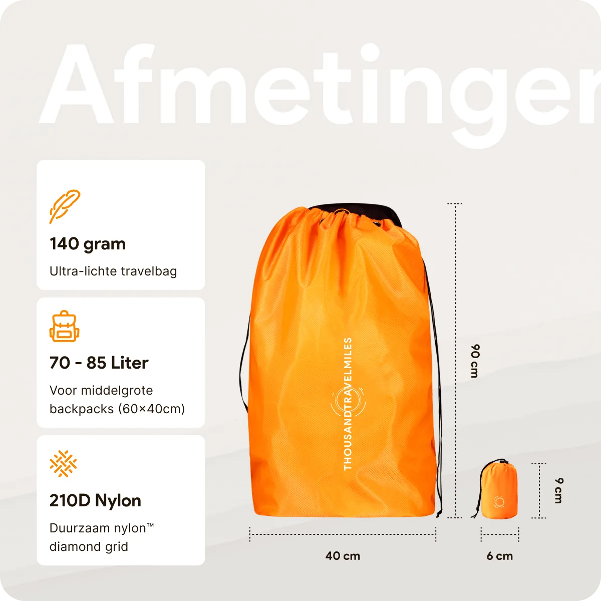 Een hoogwaardige afbeelding van de Flightbag, ideaal voor gebruik op Bol.com en andere e-commerce platforms.  