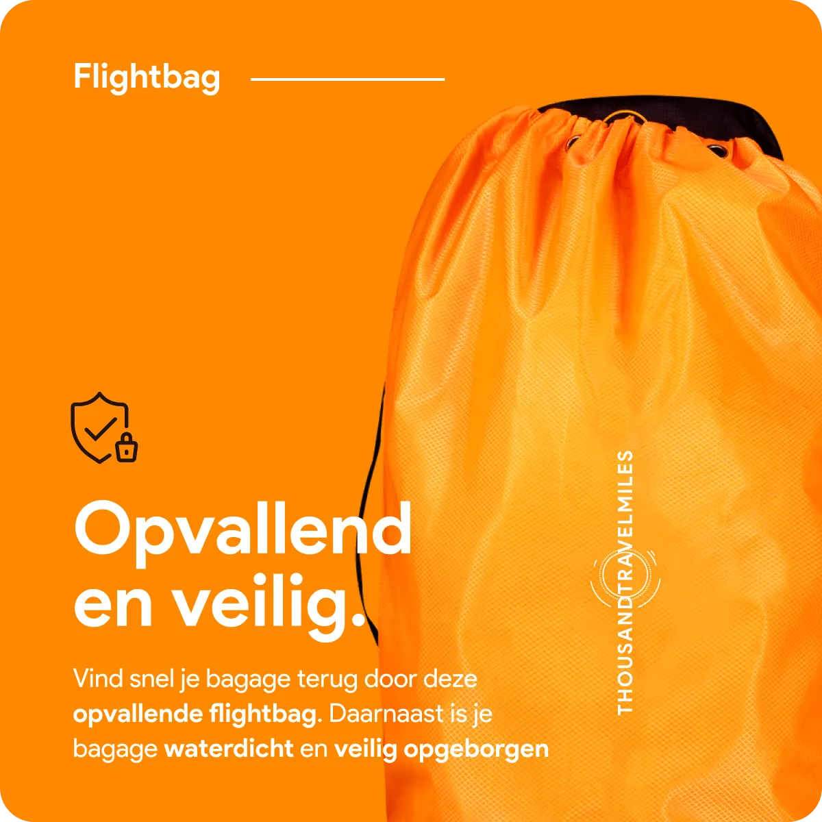 Een professionele visualisatie van de Flightbag, geschikt voor productvermeldingen op Bol.com.  