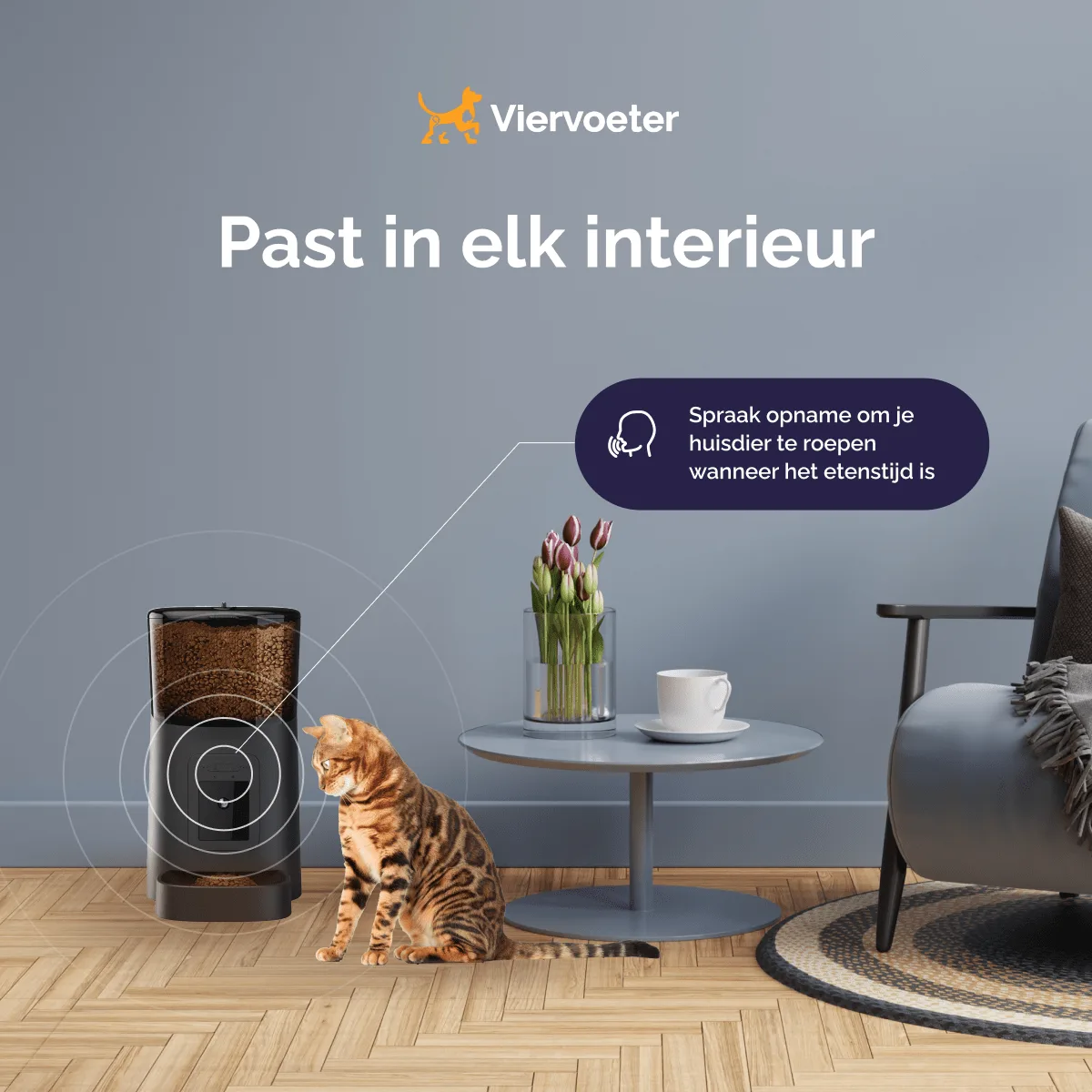 Een afbeelding van de Providet Automatische Voederbak, ideaal voor Bol.com productvermeldingen.  