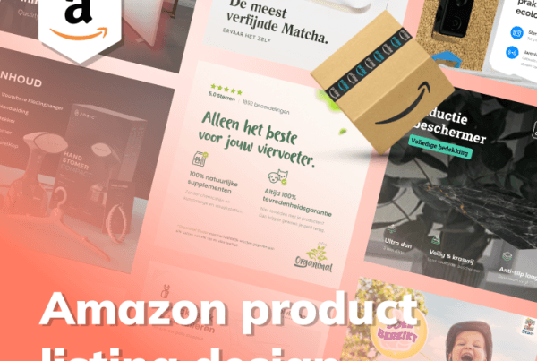 Afbeelding van meerdere listings gemaakt voor marketplaces zoals Amazon door BrandMonks