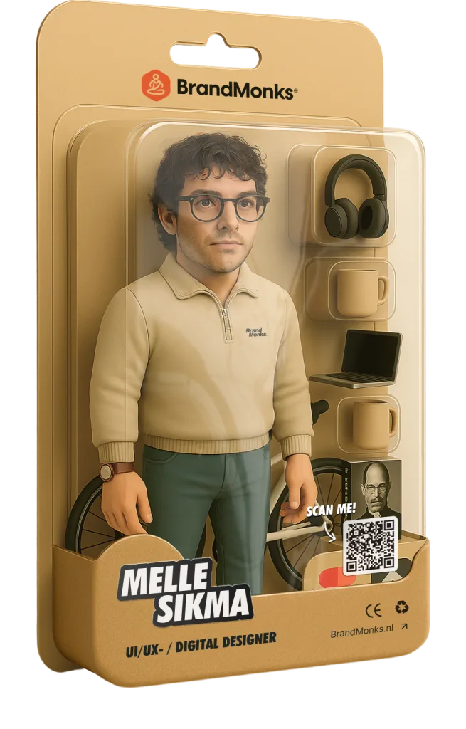 Actiefiguur van Melle Sikma, UI/UX- en digital designer bij BrandMonks