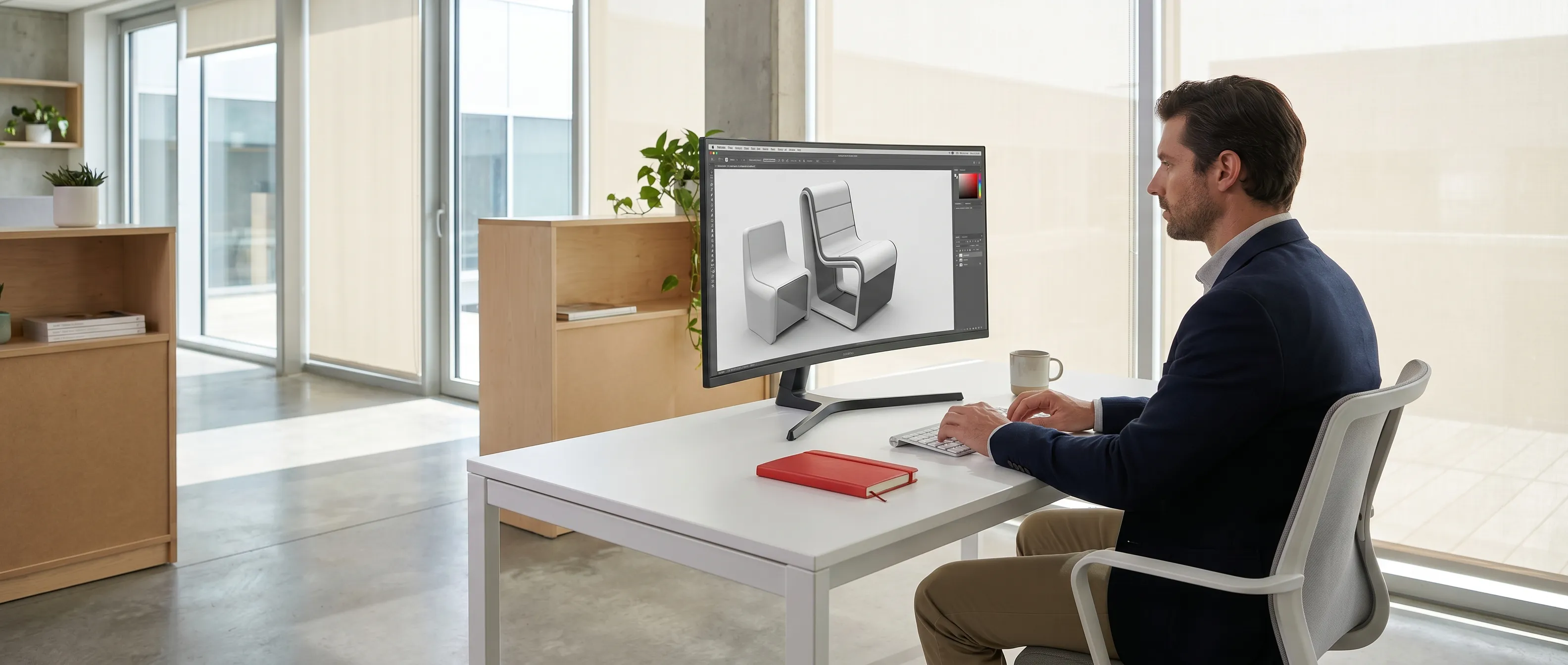 Inzicht in de 3d render kosten voor hoogwaardige productvisualisaties in een moderne kantooromgeving