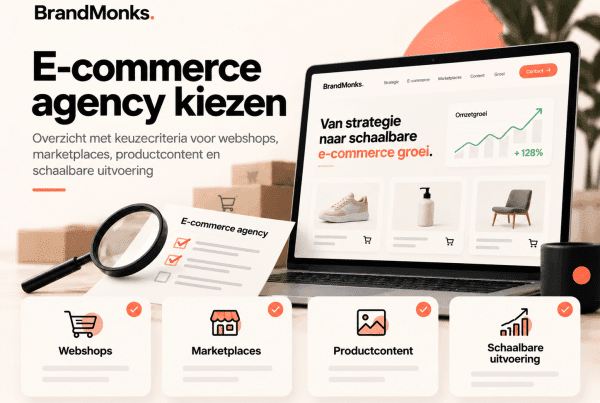 Ecommerce agency kiezen overzicht met keuzecriteria voor webshops, marketplaces, productcontent en schaalbare uitvoering