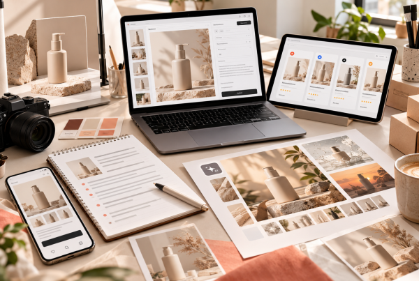 Ecommerce content agency overzicht van productcontent, productbeelden, copy, listings en AI visuals voor webshops en marketplaces