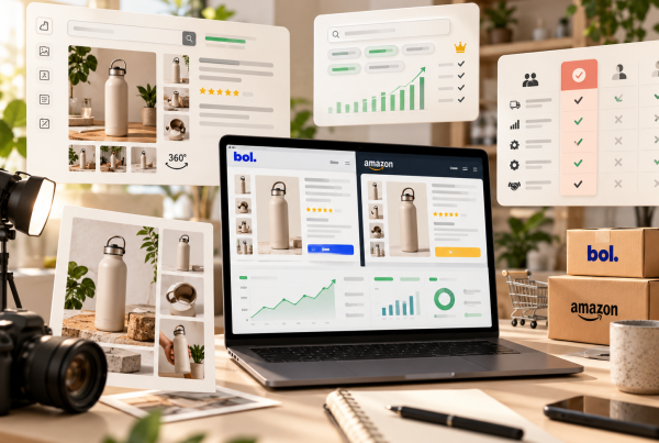 Marketplace agency voor Bol en Amazon overzicht van listing content, productbeelden, marketplace optimalisatie en partnerkeuze